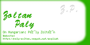 zoltan paly business card